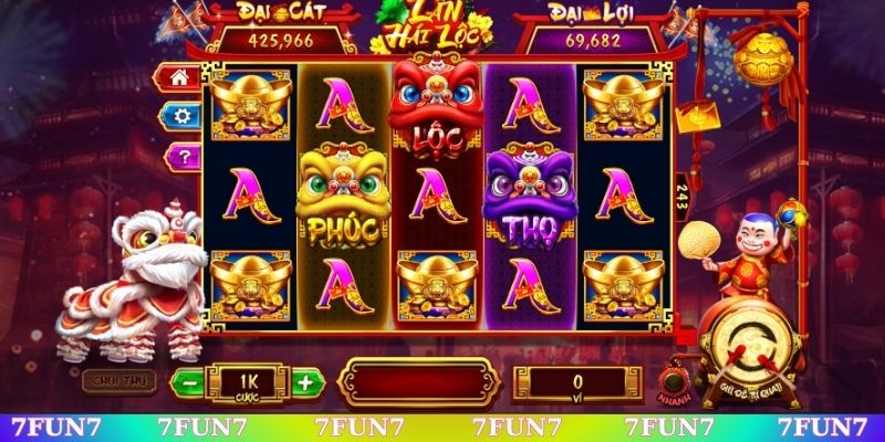 Đồ hoạ Lân Hái Lộc 7Fun7 ấn tượng